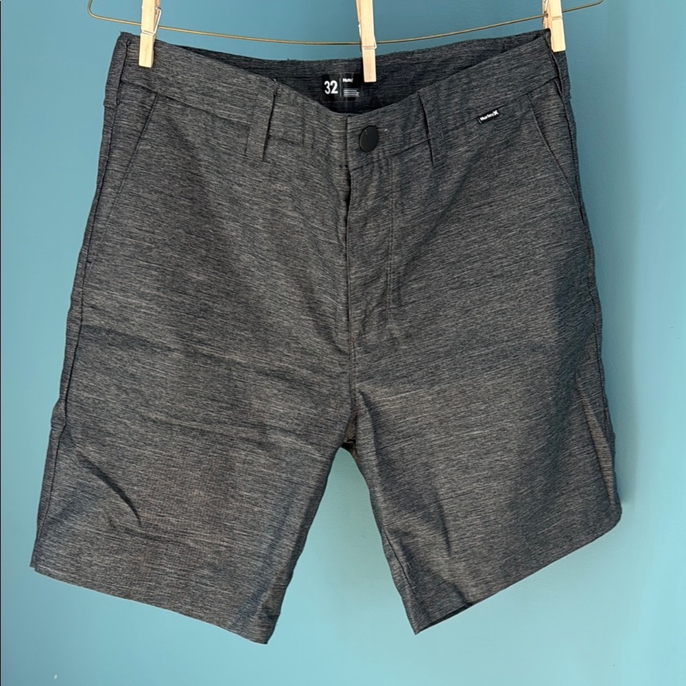 Hurley Charcoal Flat Front Shorts